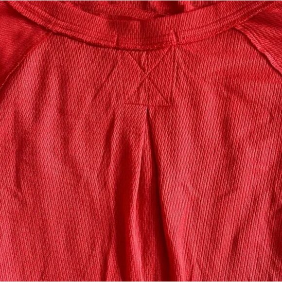 Free People Snowy Thermal Long Sleeve Tunic in Heatwave Red Women’s Size Extra S - Picture 6 of 7
